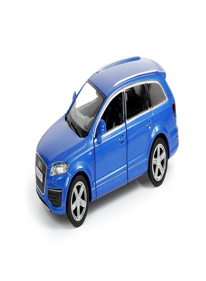 Rmz City 5 Inch Die Cast Audi Q7 V12 Toy Car 1:40 Scale Model | Licensed Collectible Vehicle with Opening Doors & Pullback Action | International Series for Kids & Car Lovers | Blue - Image 2